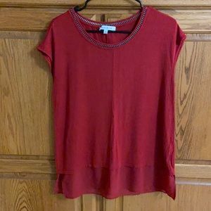 Burgundy top